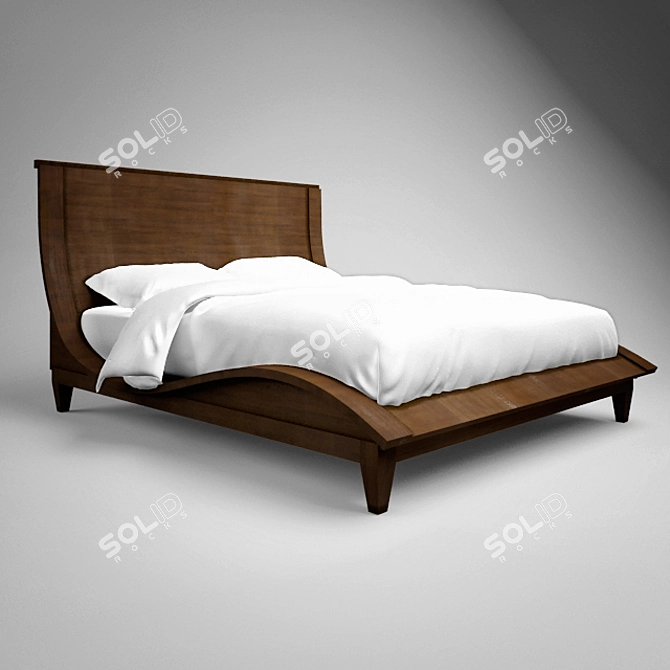 South Urbana King Bed 66 3D model image 1