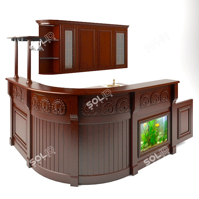 Aquarium Bar Counter 3D model image 1