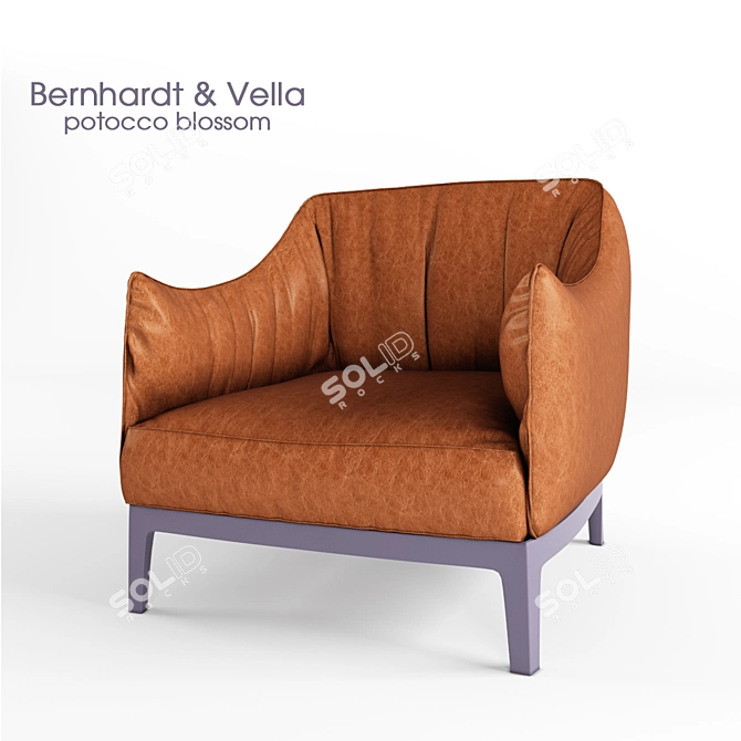 Elegant Blossom Armchair by Bernhardt 3D model image 1