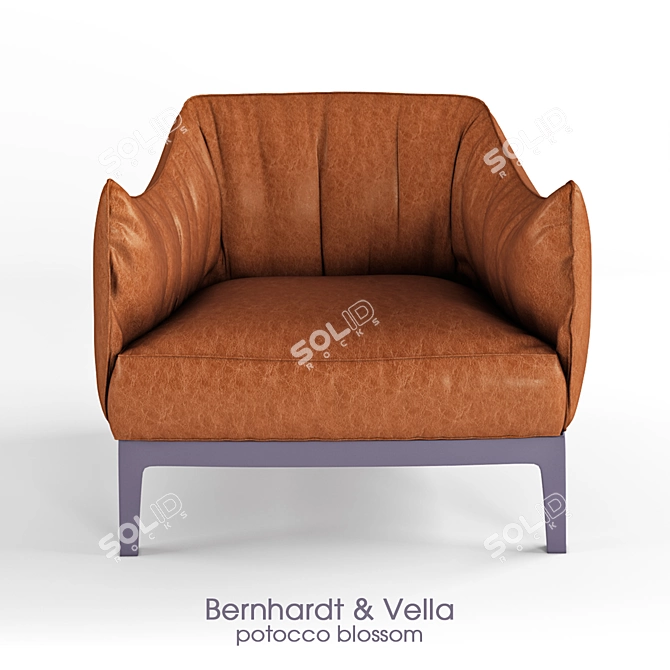 Elegant Blossom Armchair by Bernhardt 3D model image 2