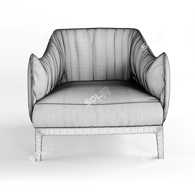 Elegant Blossom Armchair by Bernhardt 3D model image 3
