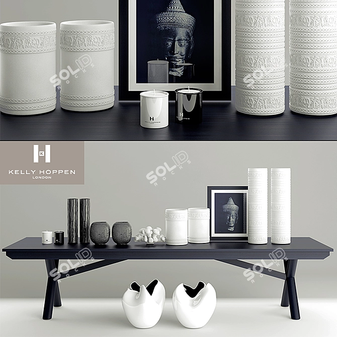 Elegant Vases & Candle Delights 3D model image 1