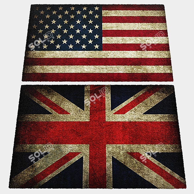 Vintage Carpets: US & GB 3D model image 1