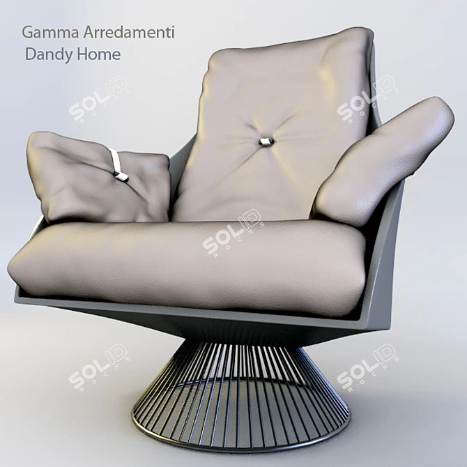 Gamma Arredamenti Gloss Chair: Modern Italian Design 3D model image 1