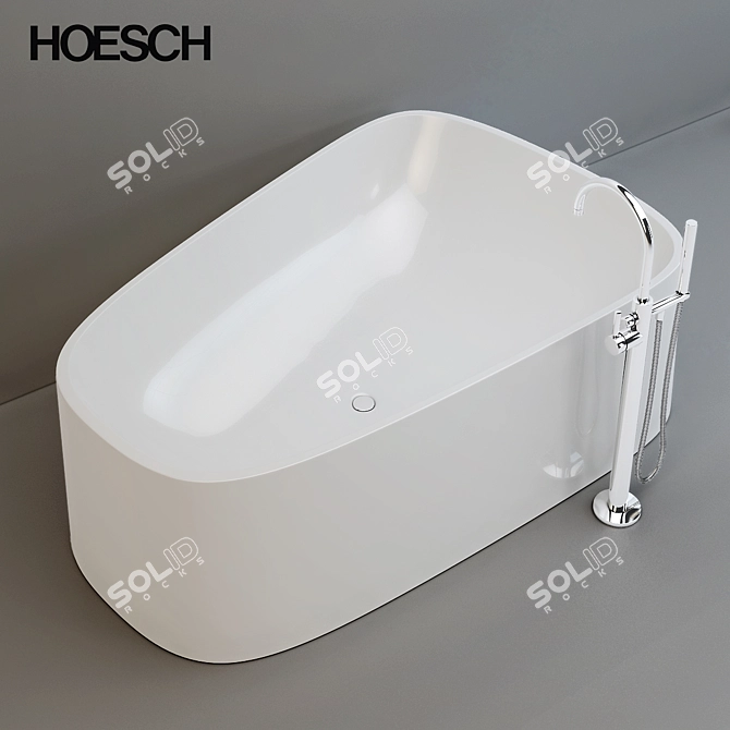 Hoesch SingleBath Duo: Sleek Simplicity 3D model image 1