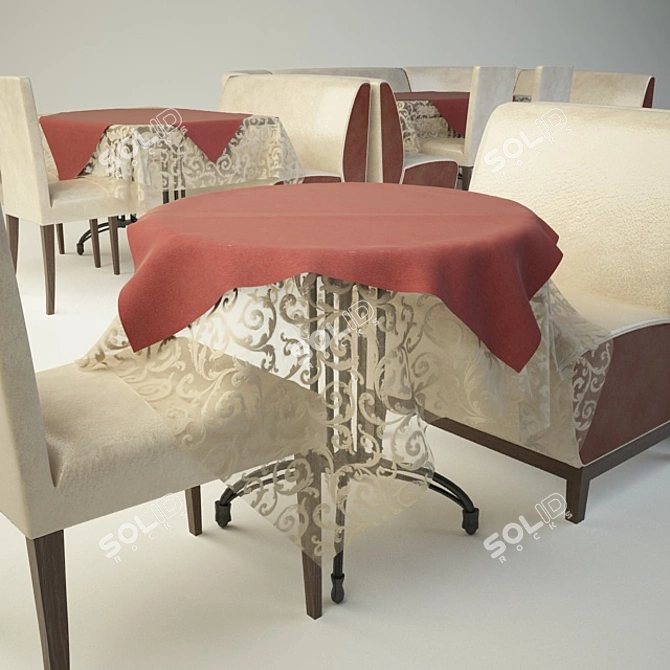 Cafe Chic Furniture Set 3D model image 3