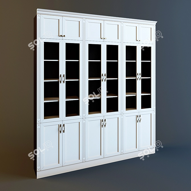 Niche-Fit Classic Wardrobe 3D model image 1