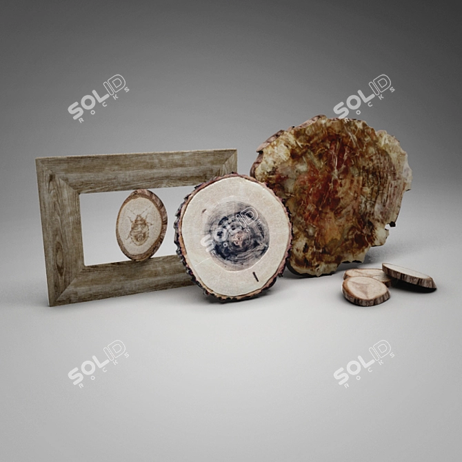 Title: Rustic Wood Decor 3D model image 1