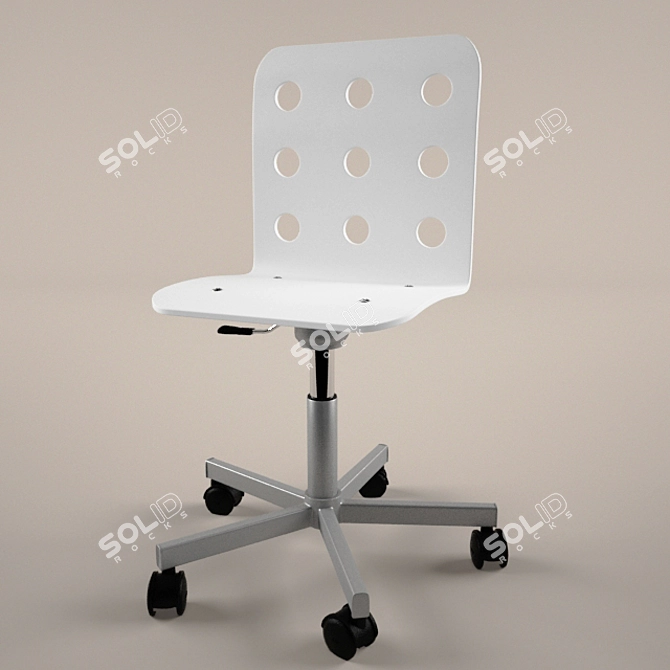 Modern JULES Work Chair - White 3D model image 1