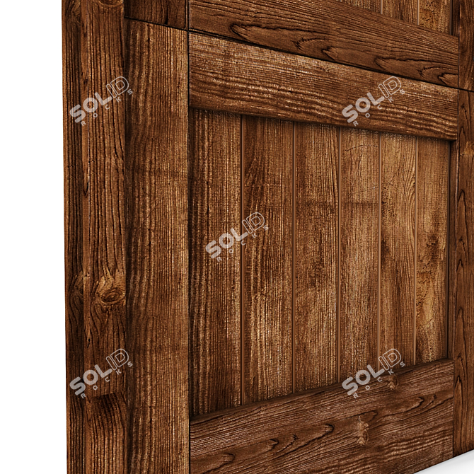 Rustic Charm Door 3D model image 2