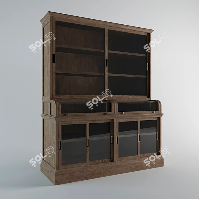 Modern Double Cabinet with Chic Design 3D model image 1