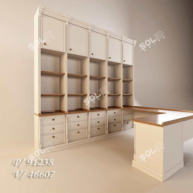 Title: Customized Modular Cabinet Kit 3D model image 1