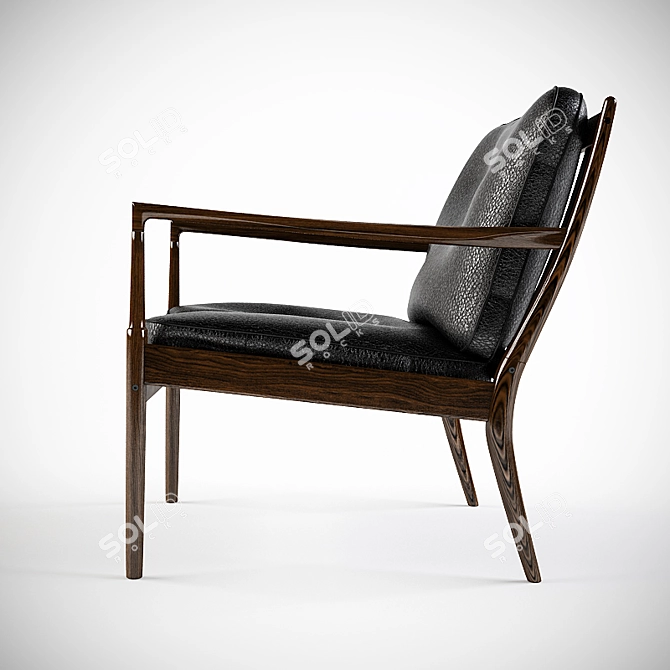 Samsö Lounge Chair: Danish Design Elegance 3D model image 3