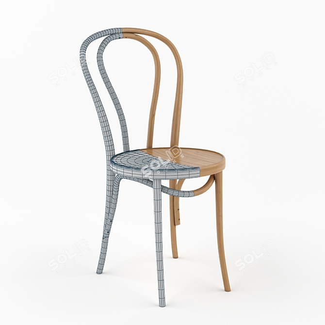 Classic Bent Chair: Fameg A-18/14 3D model image 2