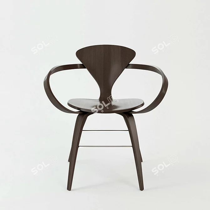 Elegant Cherner Chair 3D model image 2