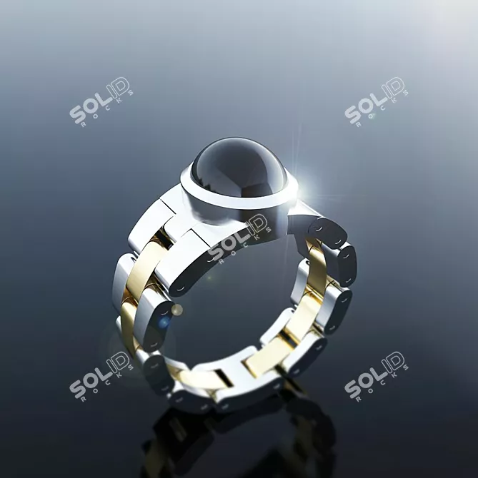 Elegant Movable Ring "Rolex 3D model image 1