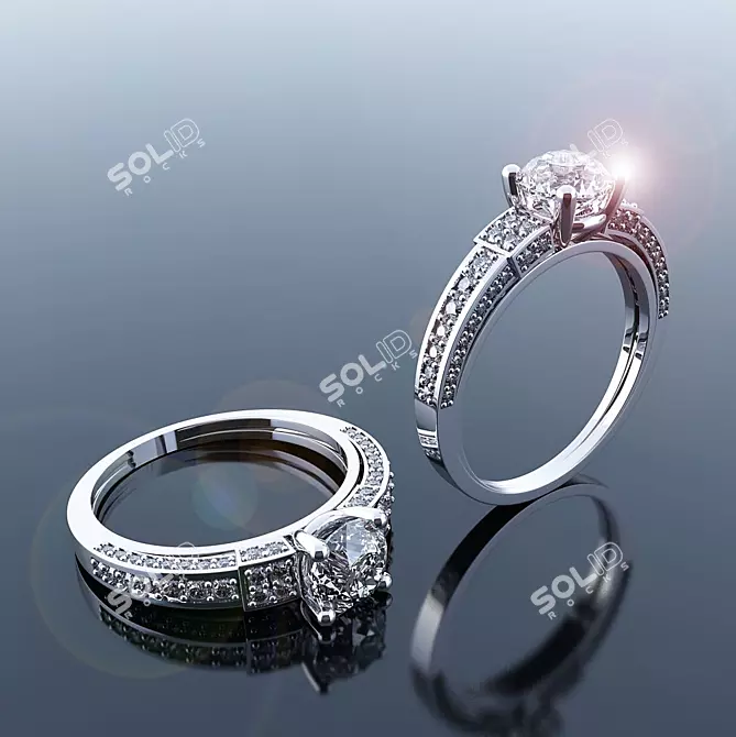 Dazzling Diamond Ring 3D model image 1