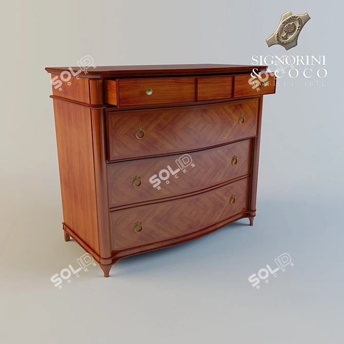 Elegant Carlotta Locker by Signorini & Coco 3D model image 1