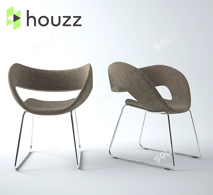 Sleek Houzz Modern Chair 3D model image 1