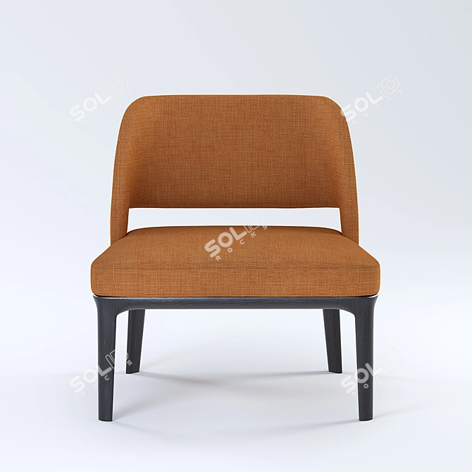 Elegant Minotti Owens Chair 3D model image 2