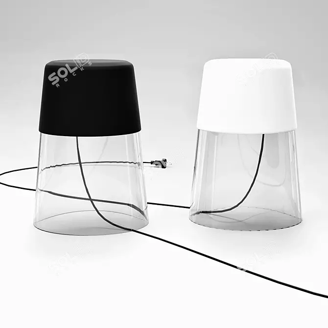 Sleek Shine Table Lamps 3D model image 1