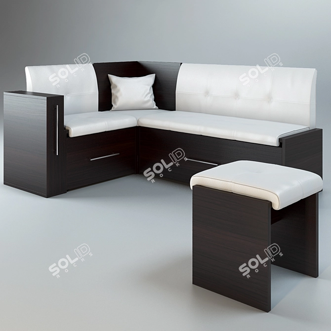 Compact Kitchenette KU-50 3D model image 1