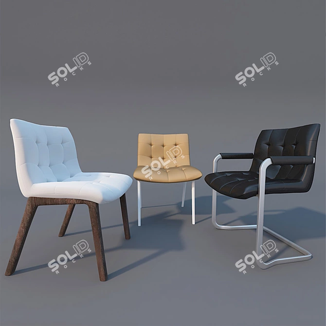 Bontempi Casa Kuga Chair 3D model image 1