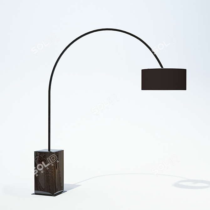 Achille Metal Floor Lamp: Italian Elegance 3D model image 1