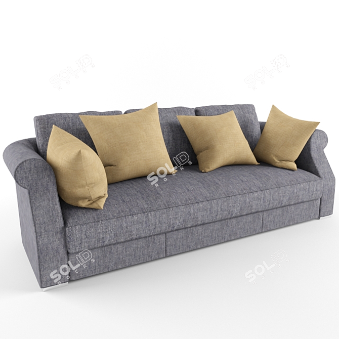 Rubens: Luxurious Textured Sofa 3D model image 1