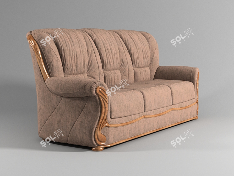 Luxurious Isabelle Sofa: Unwrap Ultimate Comfort 3D model image 1