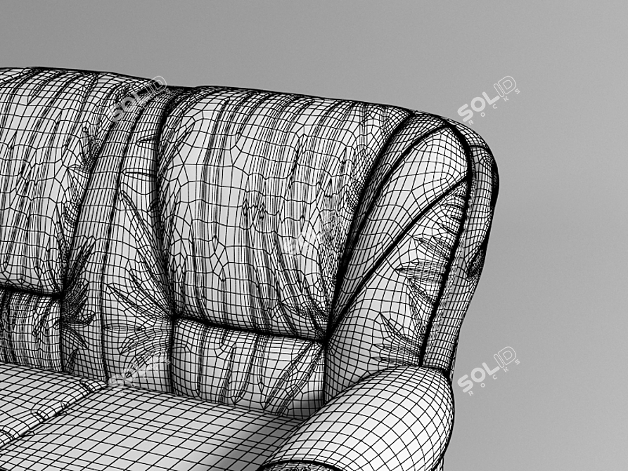 Luxurious Isabelle Sofa: Unwrap Ultimate Comfort 3D model image 3