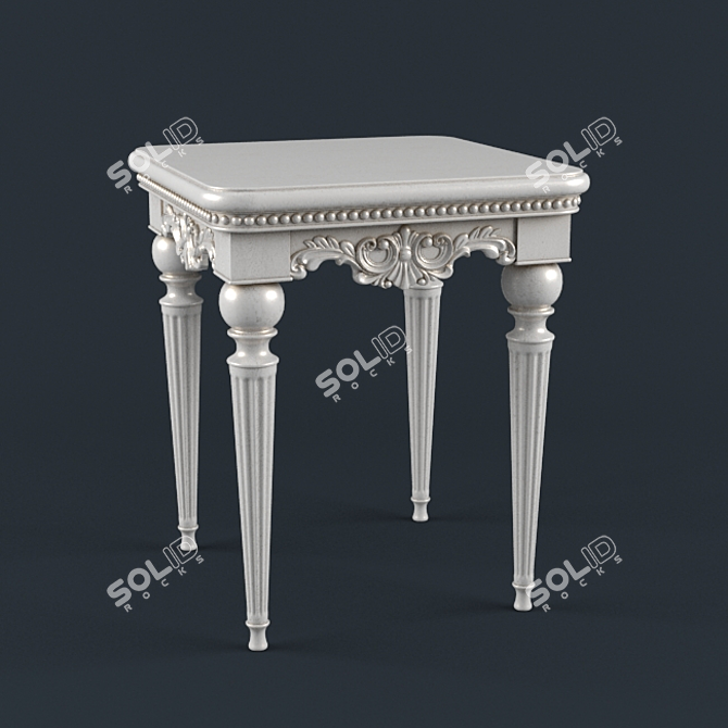 Modern Square Coffee Table with Textured Materials 3D model image 1