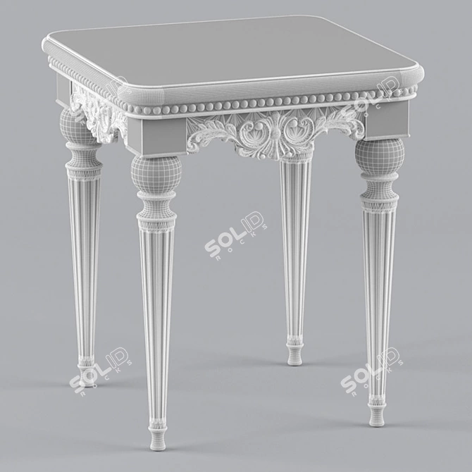 Modern Square Coffee Table with Textured Materials 3D model image 3