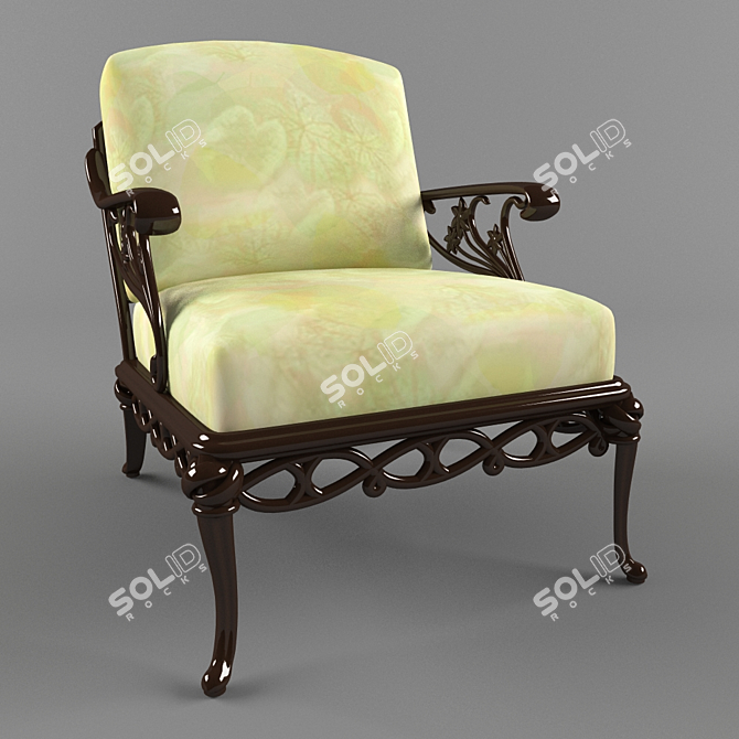 Classic Wooden Chair 3D model image 1