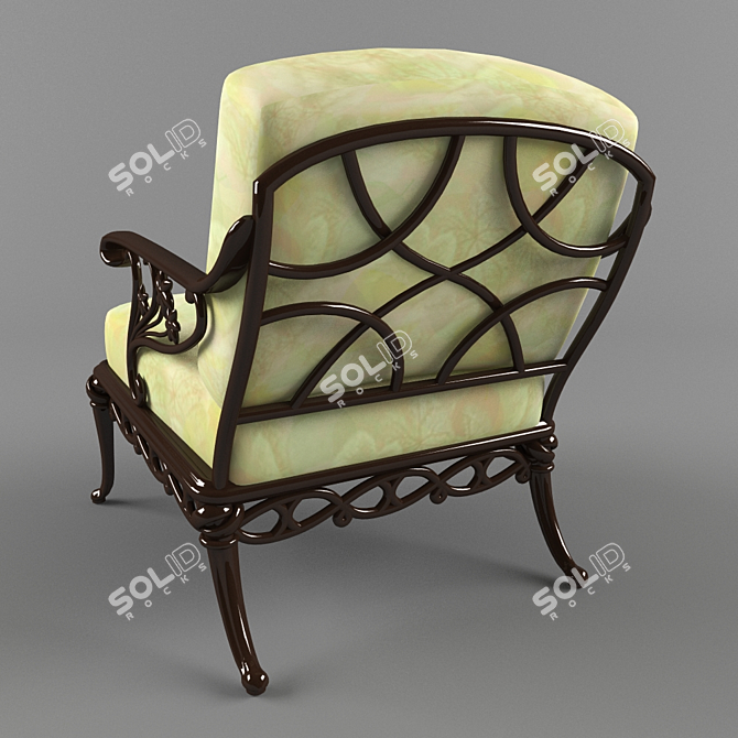 Classic Wooden Chair 3D model image 3