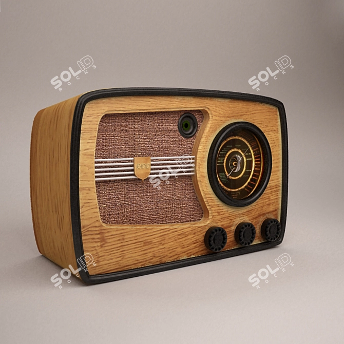 Vintage VEF Super M557 Radio 3D model image 1