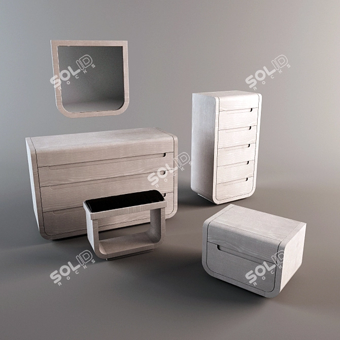 Elegant Wadi Bed Collection 3D model image 1