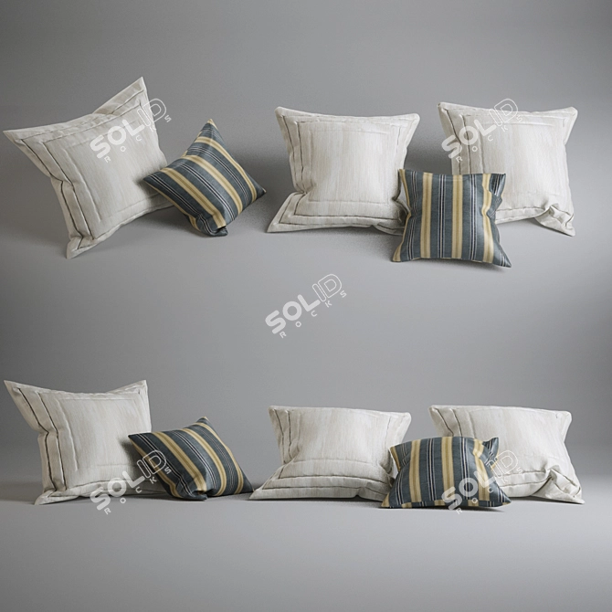 Sofa Decor Cushions 3D model image 1