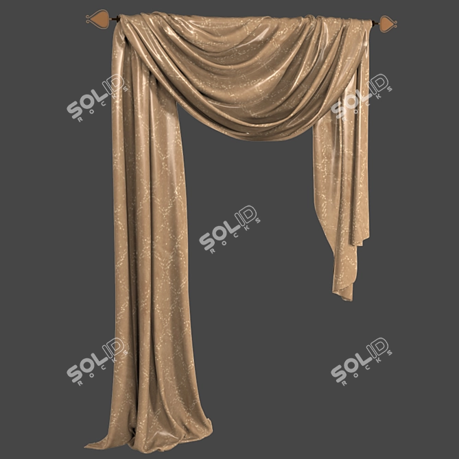 Elegant VrayMtl Blind - 230cm 3D model image 3