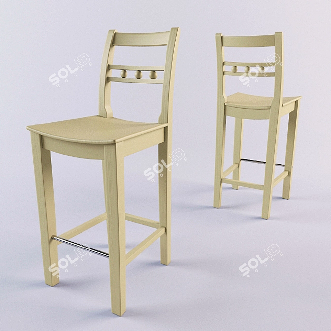 Neptune Suffolk Bar Stool: Stylish and Sturdy 3D model image 1