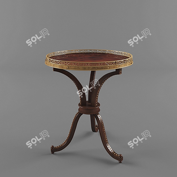 Elegant James Side Table: Alexa Hampton 3D model image 1