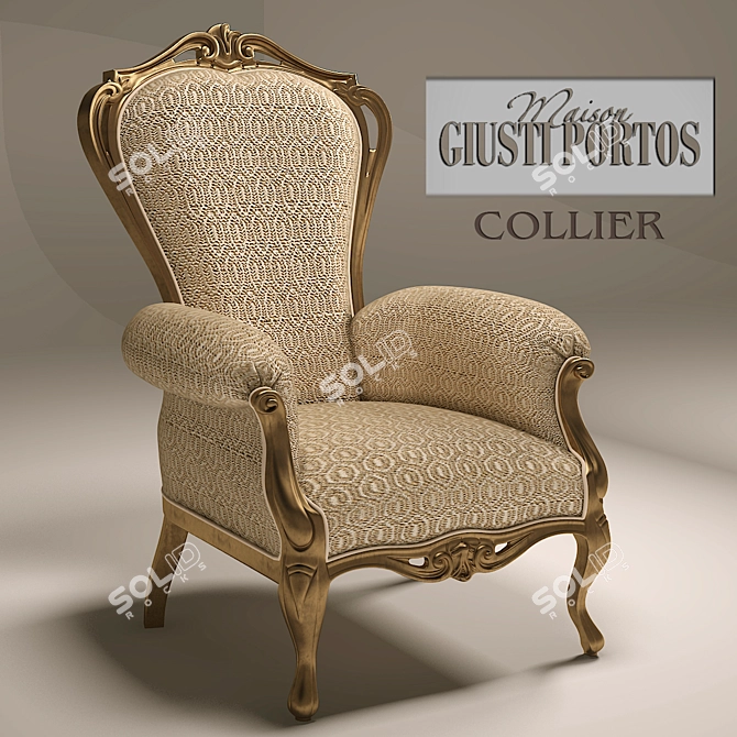 Elegant Guisti Portos Armchair 3D model image 1