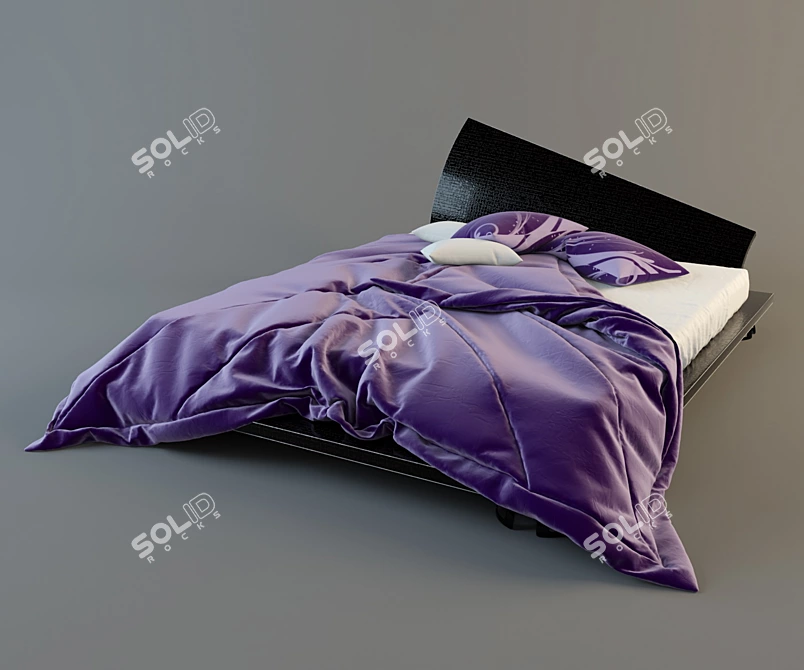 Dreamy Slumber Queen Bed 3D model image 1