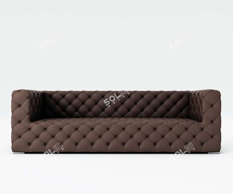 Cozy Comfort: Modern Sofa with Textured Elegance 3D model image 1