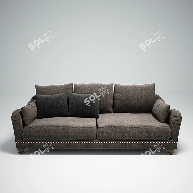 Cozy Modern Sofa 3D model image 2