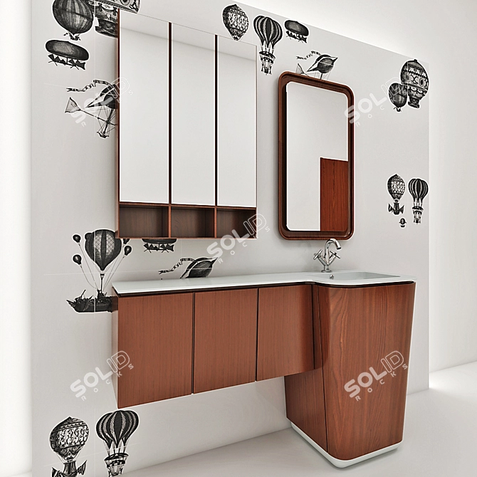 Luxurious Cerasa Suede: Elevate Your Bathroom 3D model image 2