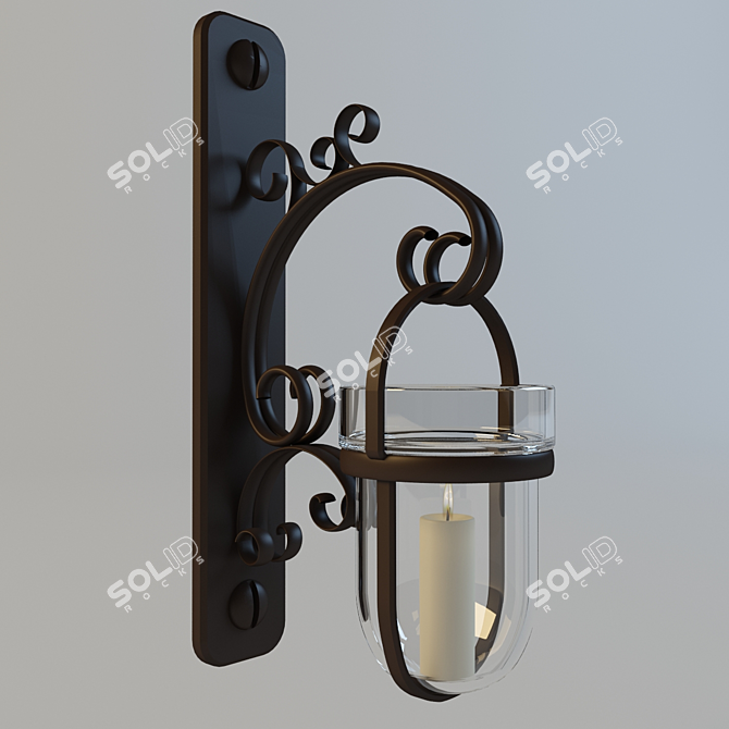 Elegant Candle Holder 3D model image 1