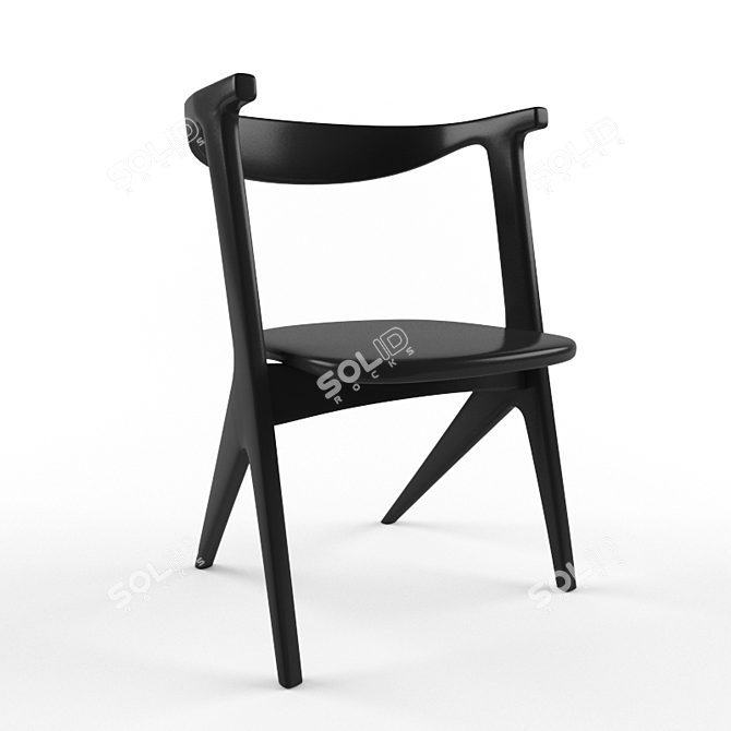 Cafe Chairs: Stylish Seating 3D model image 1