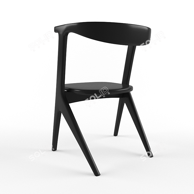 Cafe Chairs: Stylish Seating 3D model image 2