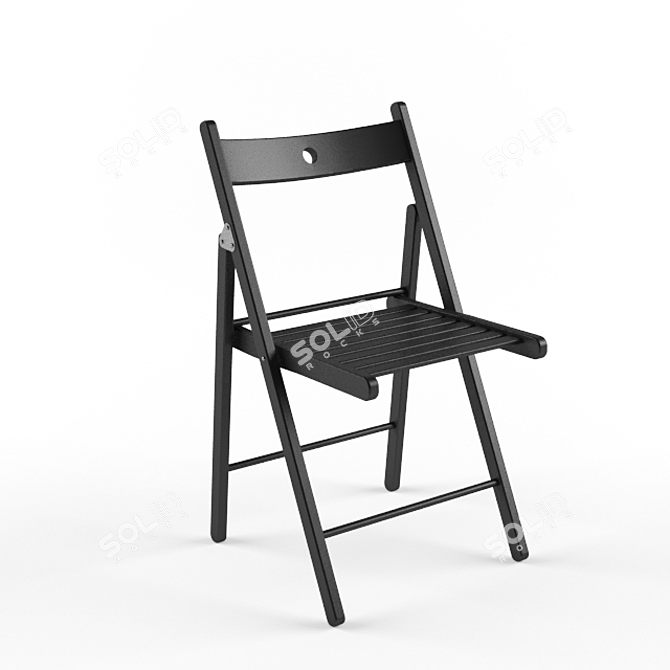 Foldable Black IKEA Terje 3D model image 1